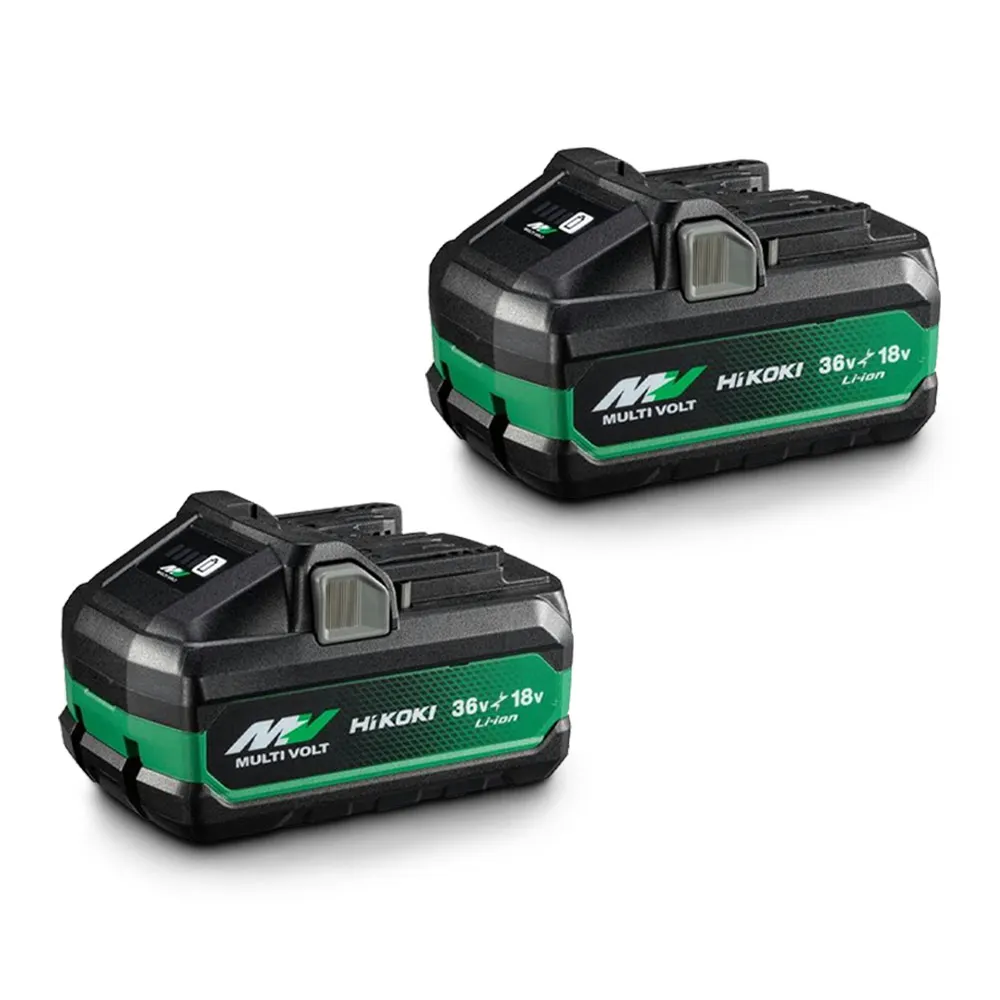 HIKOKI 18V/36V Multivolt 5.0/2.5Ah Lithium-Ion Battery Twin Pack BSL36A18X(TWN)