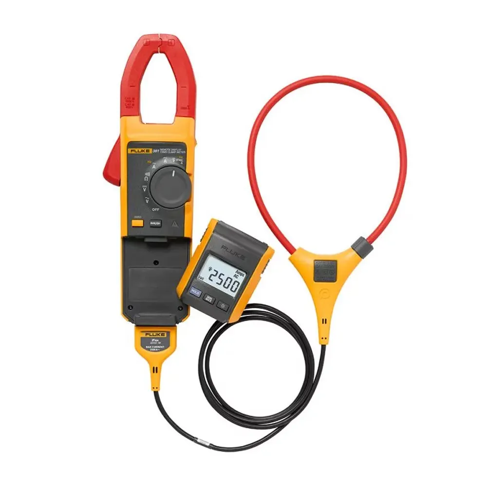 FLUKE 1000V Remote Display True RMS AC/DC Clamp Meter w. Iflex FLU381