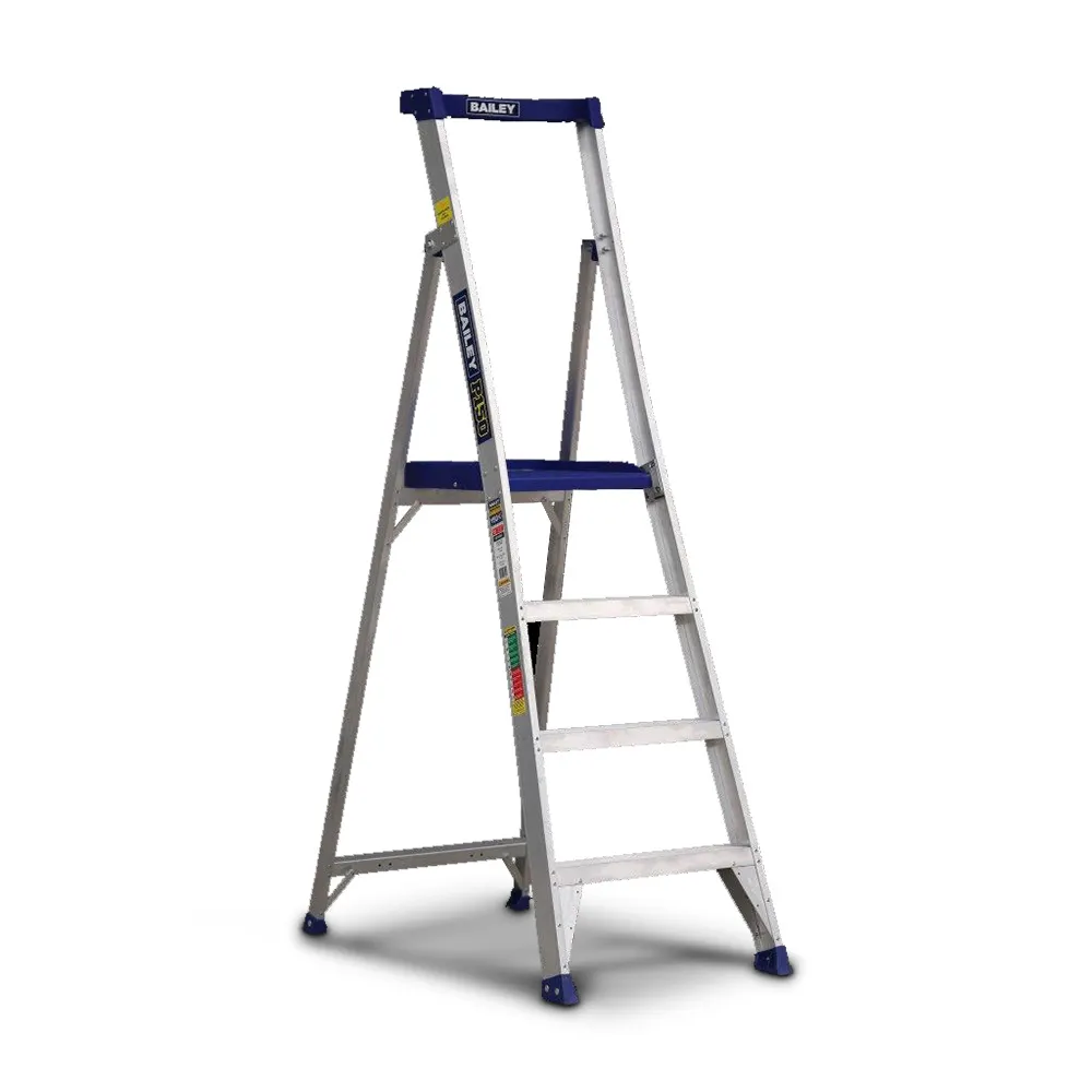 BAILEY P1504 Platform Step Ladder 1.2m Aluminium 150kg Industrial FS14067