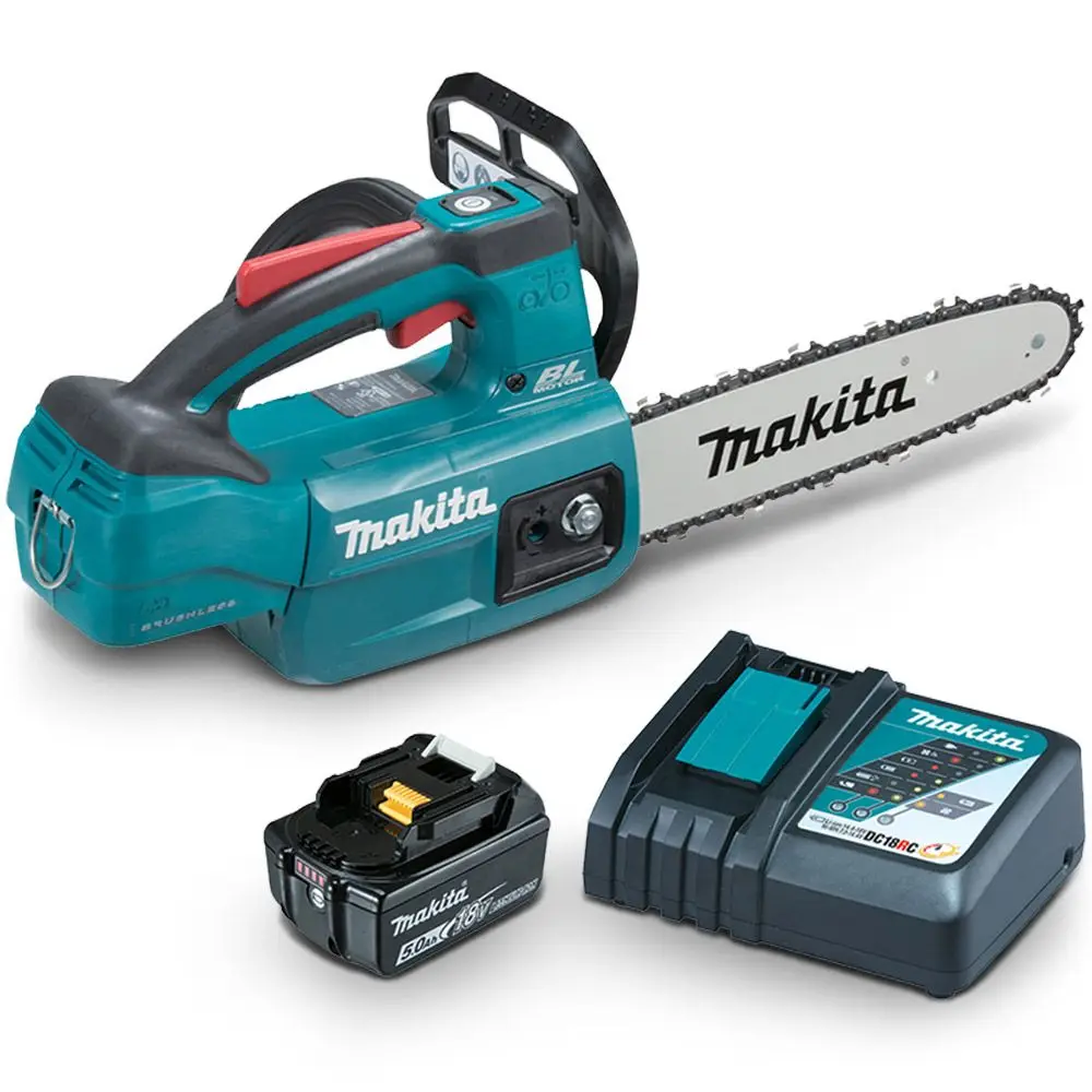 MAKITA 18V Brushless 1 x 5.0Ah 250mm Top Handle Chainsaw Kit DUC254RT