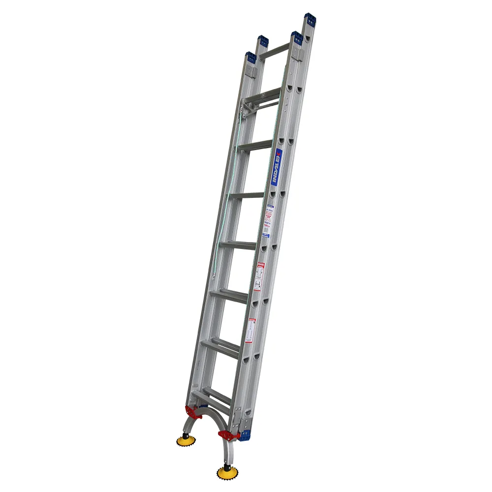 INDALEX 180kg Pro 2.6m-4.1m Aluminium Extension Ladder with Level-Arc PROX14