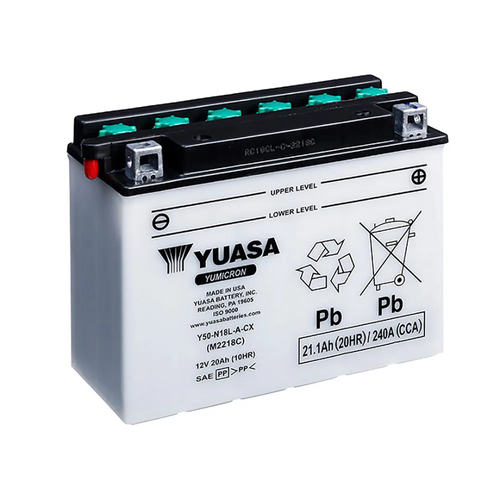 YUASA MOTORCYCLE Y50-N18L-A-CX +2LAC Motorcycle Battery 155036