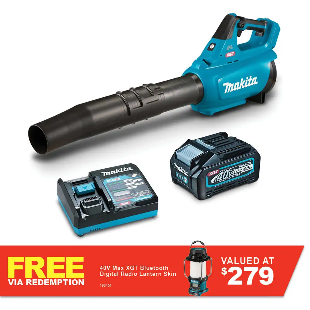 MAKITA 40V MAX XGT Brushless 1 x 4.0Ah Blower Kit UB001GM101