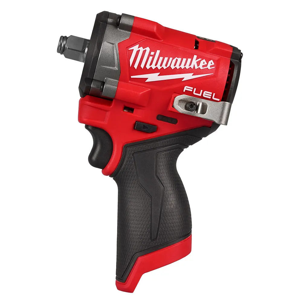 MILWAUKEE 12V 1/2" 2 x 2.0Ah Stubby Impact Wrench with Friction Ring Kit M12FIW2F12202B