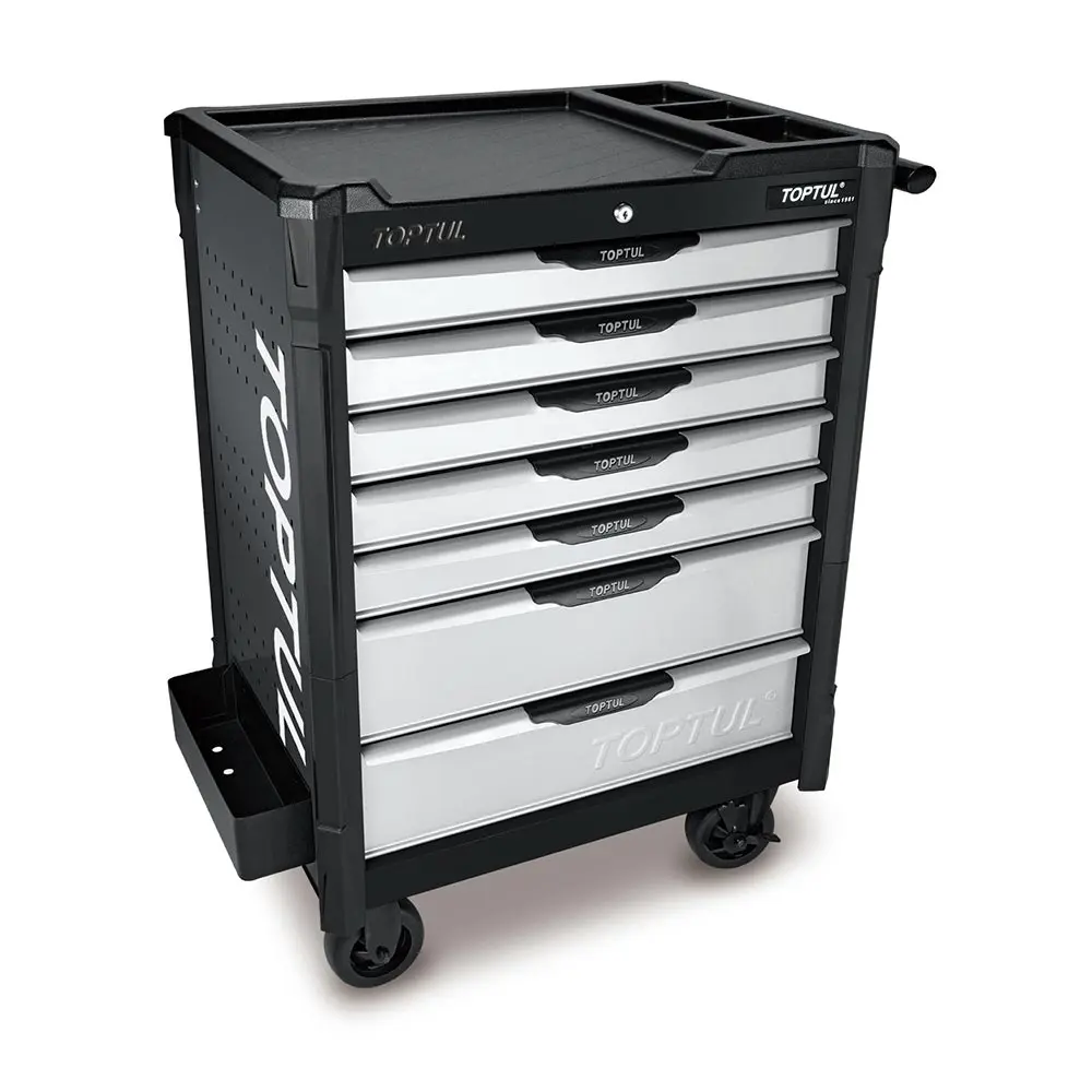TOPTUL 7 Drawer Mobile Tool Trolley - Bumper Series TCAP0707