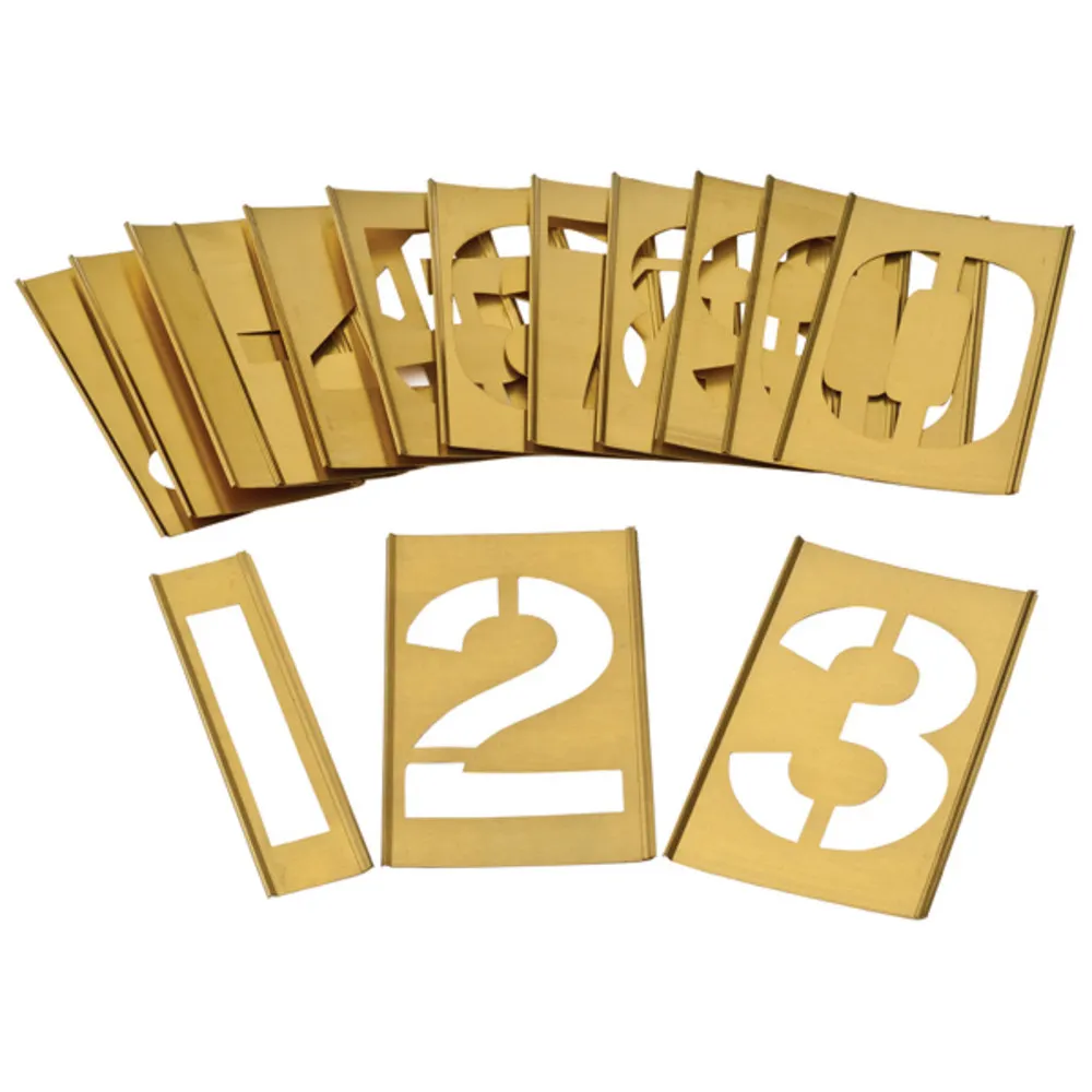 DYMARK 150mm Brass Interlocking Stencil Set A-Z