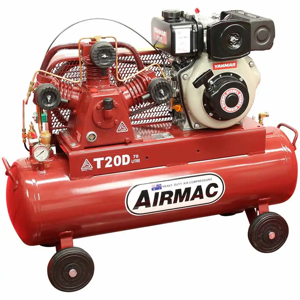 AIRMAC 4.7hp 70l 320 L/Min Yanmar Diesel Air Compressor AM T20D