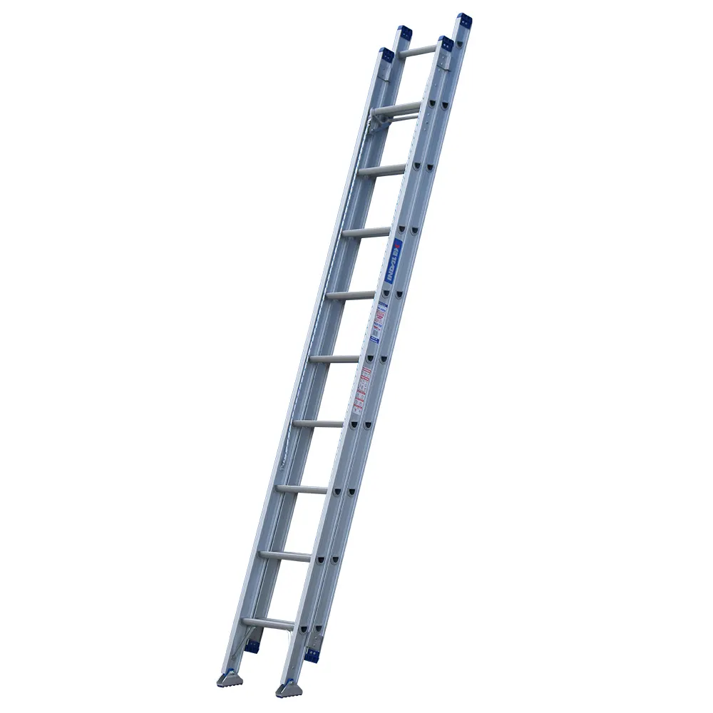 INDALEX 180kg Pro 3.2m-5.3m Aluminium Extension Ladder-Swivel Feet PROX18-SF