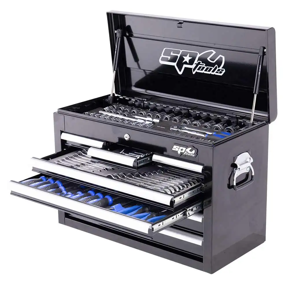 SP Tools 138 Piece Metric in Black Custom Box Tool Kit SP50087