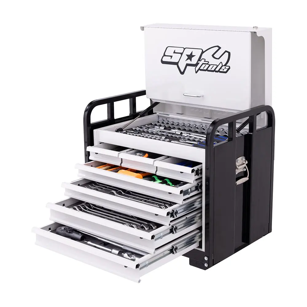 SP TOOLS Metric/Sae Tool Kit Black 7 Drawer - 411 Piece SP50218