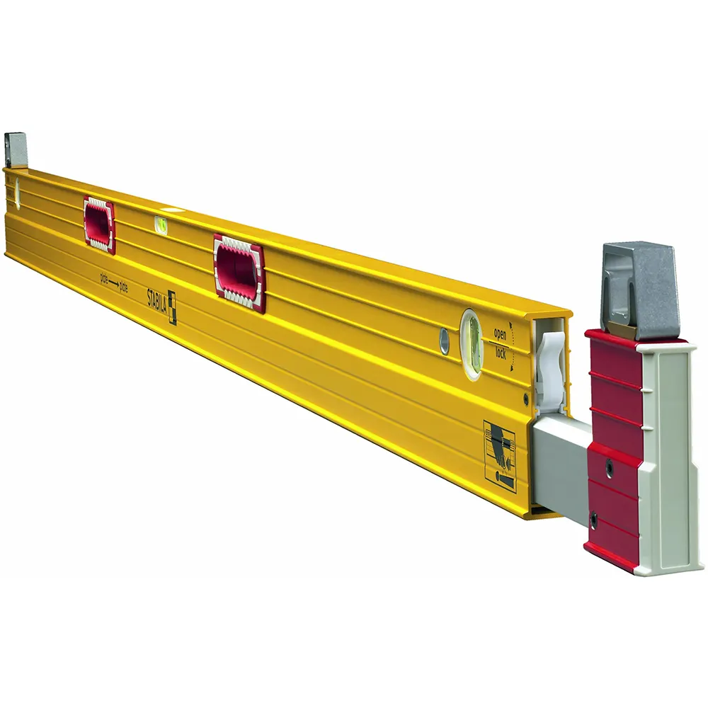 STABILA Extendable 213cm -376cm Level Box Sect. 3Vial Ribbed 106T/213-376