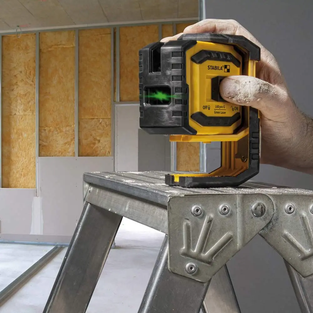 STABILA LAX 300G Crossline + Plumb Point Level Laser Green 19033