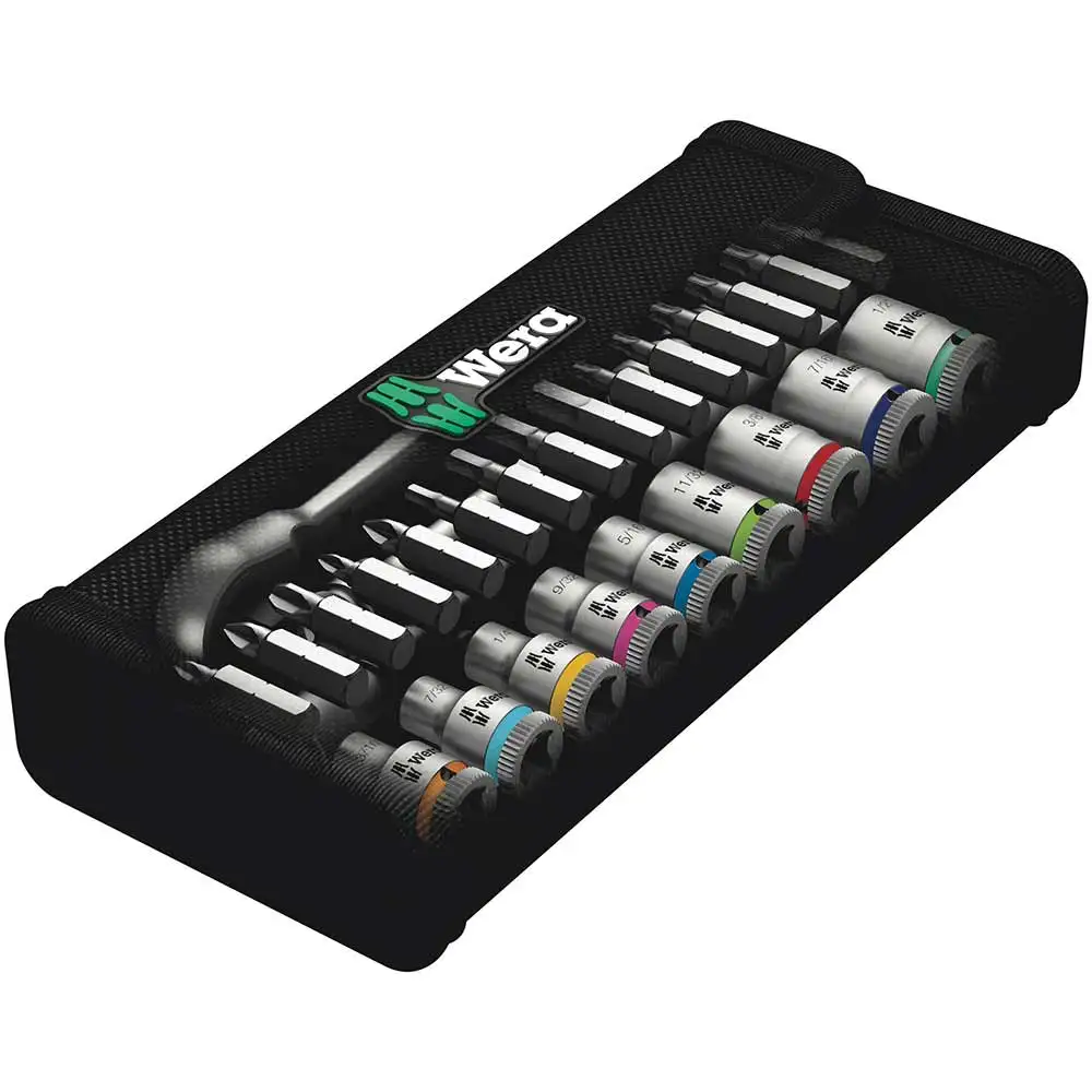 WERA 1/4" Drive Ratchet Spanner Imperial Set w/ Lever - 28 Piece WER004021
