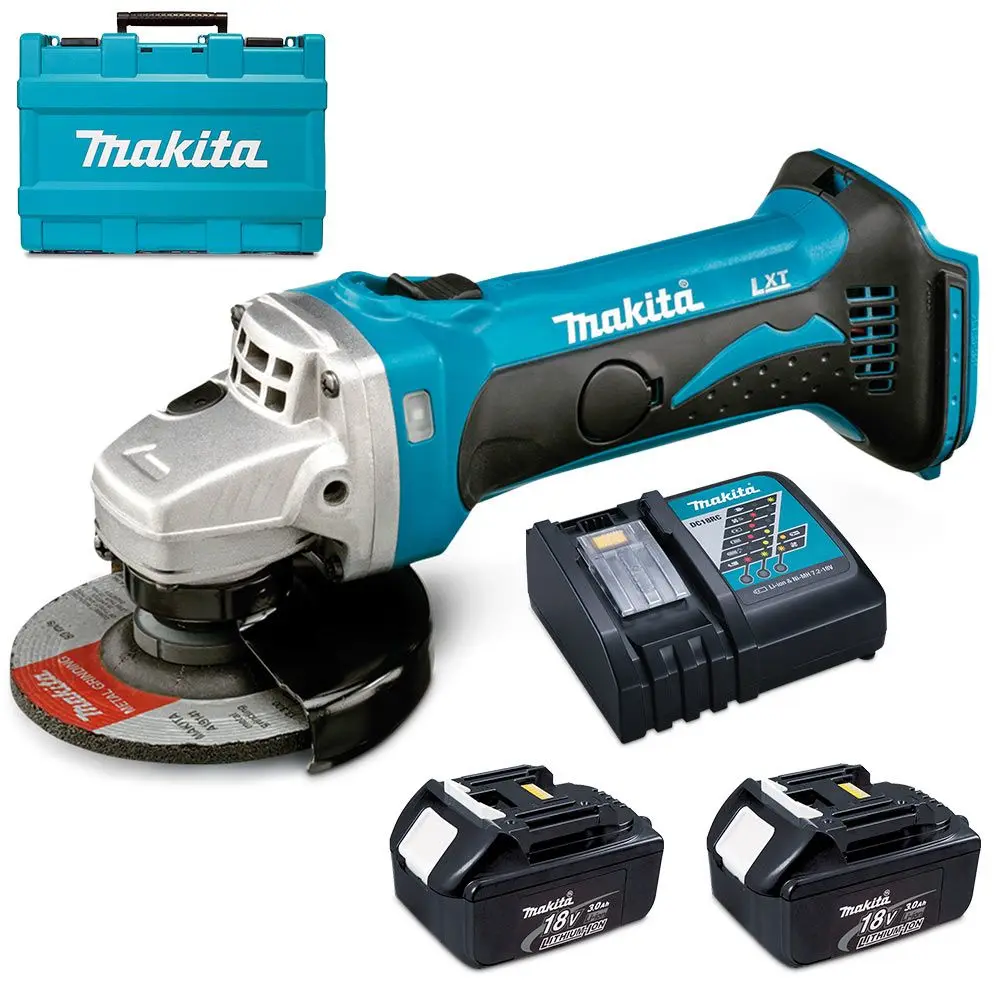 MAKITA 18V 2 x 3.0Ah 115mm Angle Grinder Kit DGA452RFE