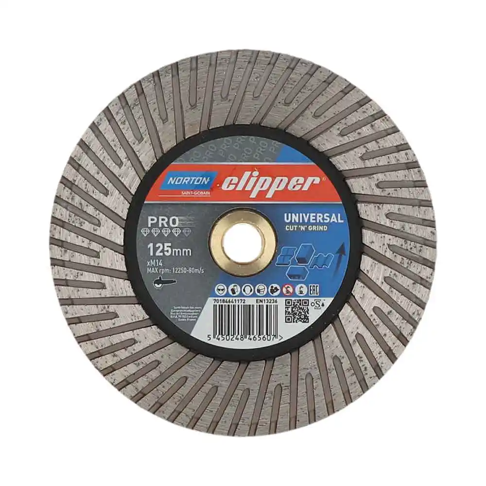 CLIPPER 125mm M12 x 2 Turbo Diamond Blade for Cutting and Grinding 70184641172
