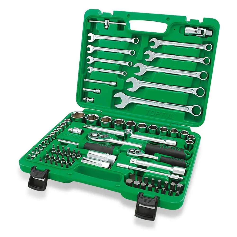 TOPTUL 1/4 X 1/2inch Socket & Spanner Set - 82 Piece GCAI8201