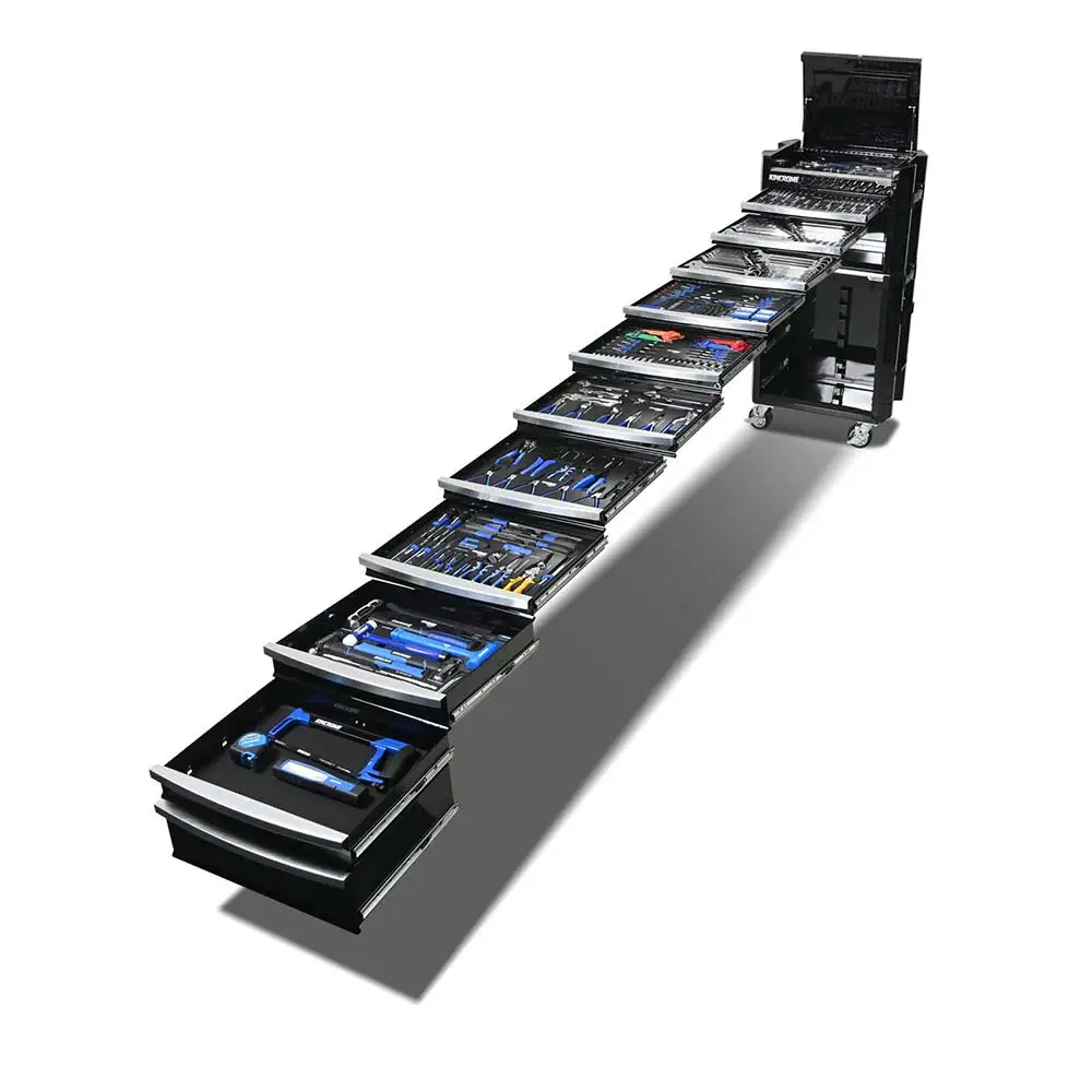 KINCROME 29" 11 Drawer Contour Workshop Tool Kit Black - 575 Piece K1956B