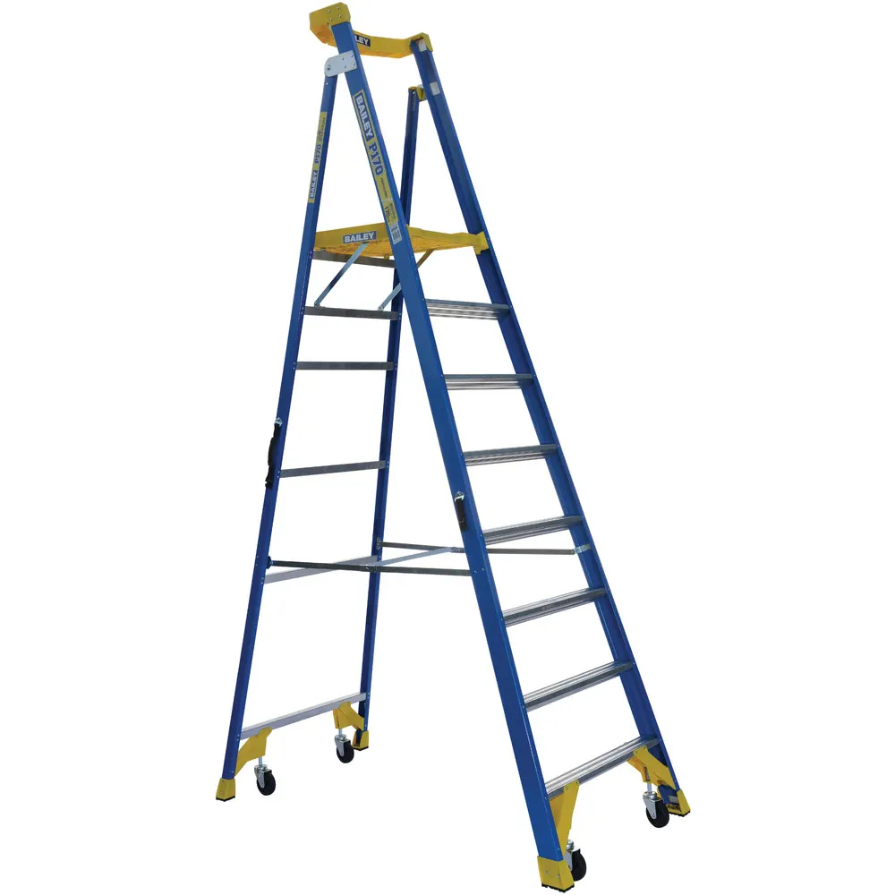 BAILEY 2.3m 170kg Fibreglass Job Station Platform Stepladder