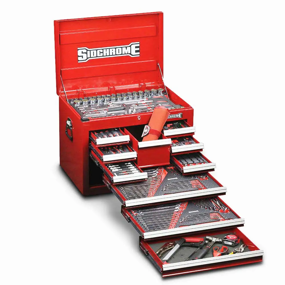 SIDCHROME 309pce Metric & AF 10 Drawer Tool Chest Kit SCMT10128