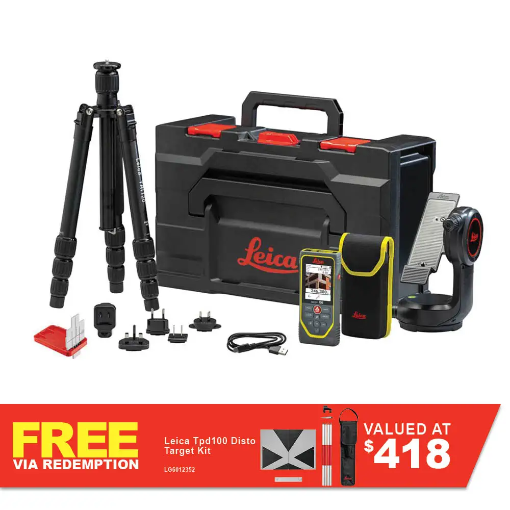 LEICA DISTO X6 250m Laser Distance Measurer Kit with Bluetooth LG950878