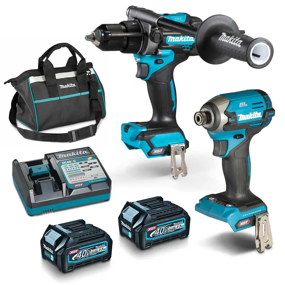 MAKITA 40V Max XGT Brushless 2 Piece 2 x 2.5Ah Combo Kit DK0176G206