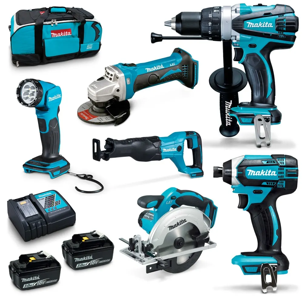 MAKITA 18V 6 Piece 2 x 3.0Ah Combo Kit DLX6102X1