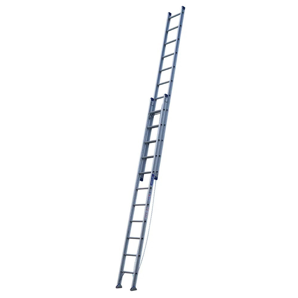 INDALEX 180kg Pro 3.8m-6.6m Aluminium Extension Ladder-Swivel Feet PROX22-SF