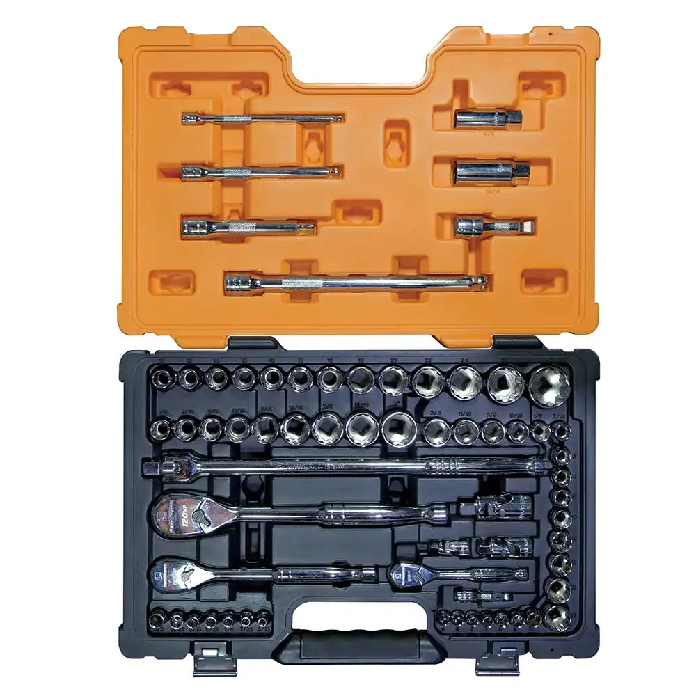 GEARWRENCH 1/4", 3/8", 1/2" Drive Metric & SAE Socket Set 64Pc 83066N