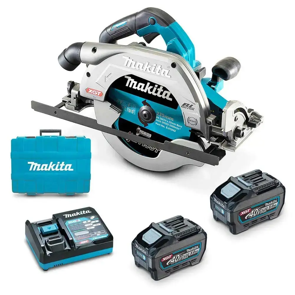 MAKITA 40V MAX XGT Brushless 2 x 5.0Ah 235mm Circular Saw Kit HS009GT201