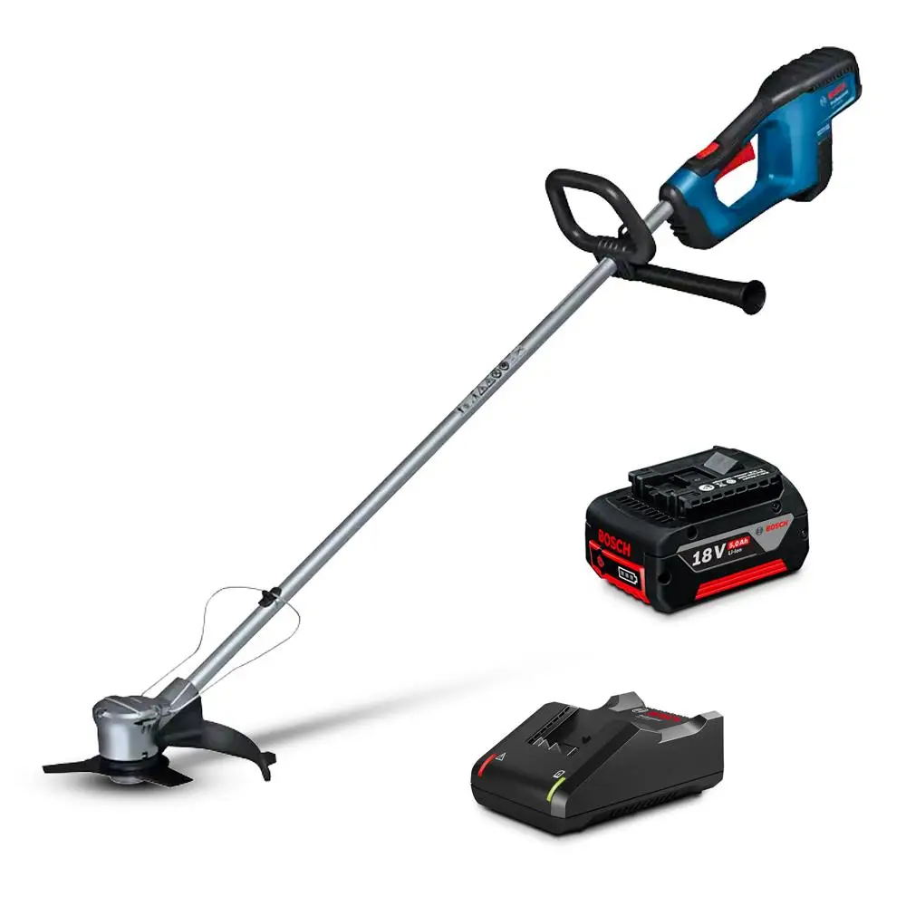 BOSCH 18V Brushless 1 x 5.0Ah 2-in-1 Line Trimmer & Brushcutter Kit 061599263M