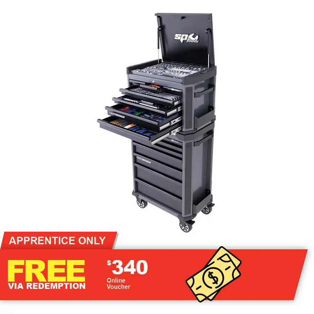 SP TOOLS 282 Piece Metric/SAE Diamond Black Tool Kit SP52265DX
