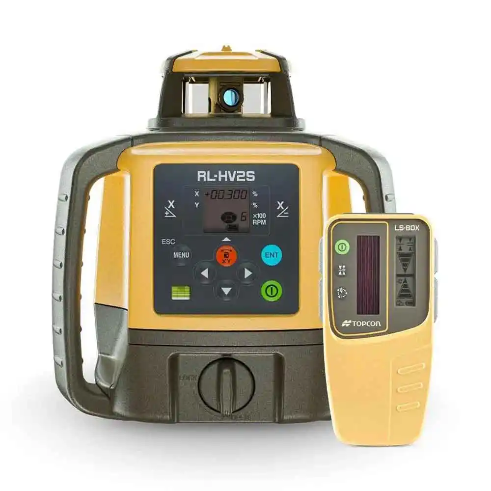 TOPCON RL-HV2S Dual Grade Rotating Laser with Dry Battery & Standard LS-80X Receiver 1051612-21