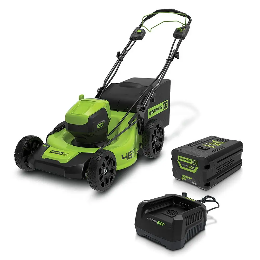 GREENWORKS 60V 1 x 6.0Ah 460mm Self Propelled Lawn Mower Kit 2514607AU-KIT-6