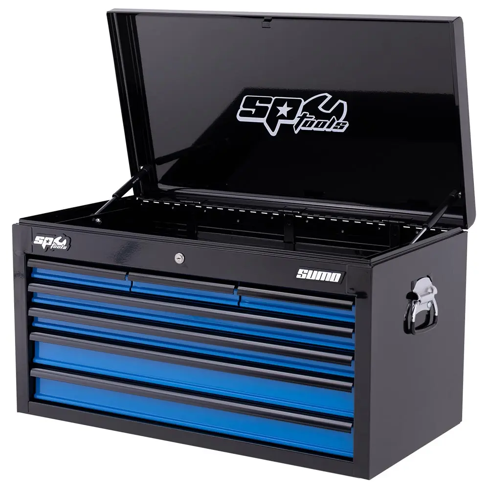 SP TOOLS 7 Drawer Custom Sumo Series Tool Box Black/Blue SP40121