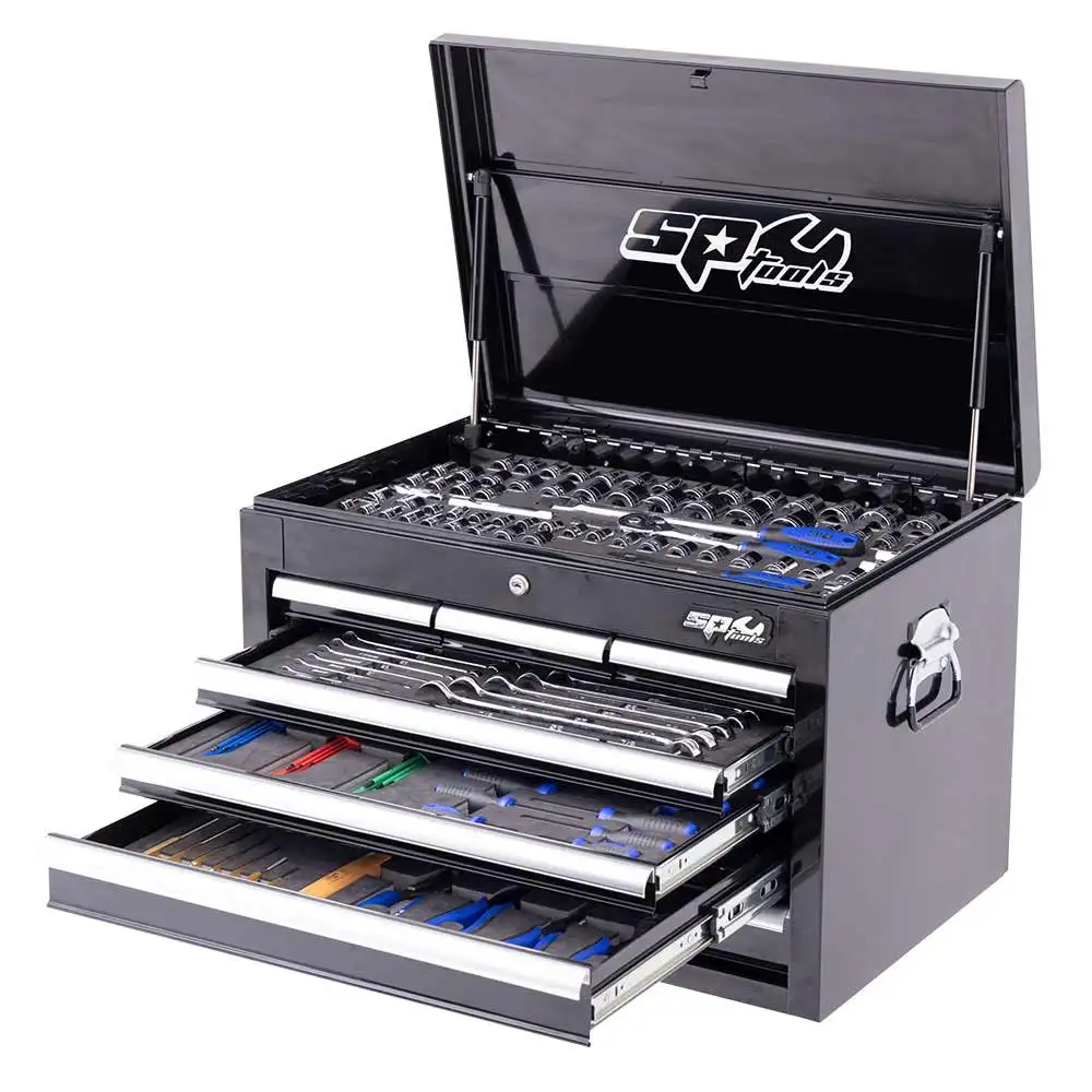 SP Tools 218 Piece Metric/SAE 7 Drawer Tool Kit - Black SP50121X