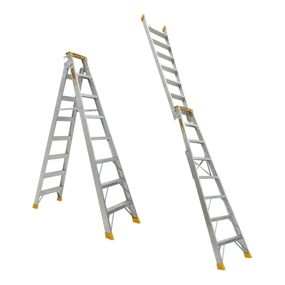GORILLA 2.4/4.5m 180kg Heavy-Duty Aluminium Dual Purpose Ladder DM008-HD