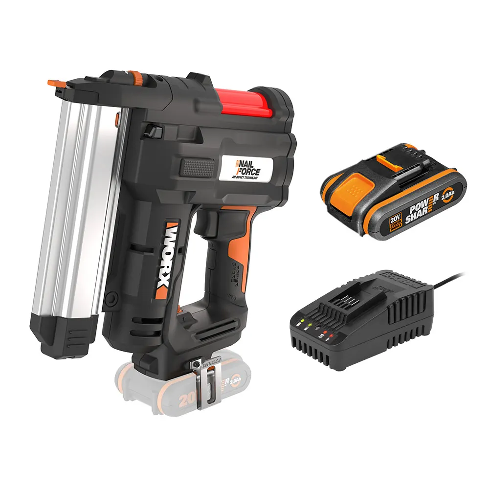 WORX 20V 1 x 2.0Ah Nailer Stapler Kit WX840