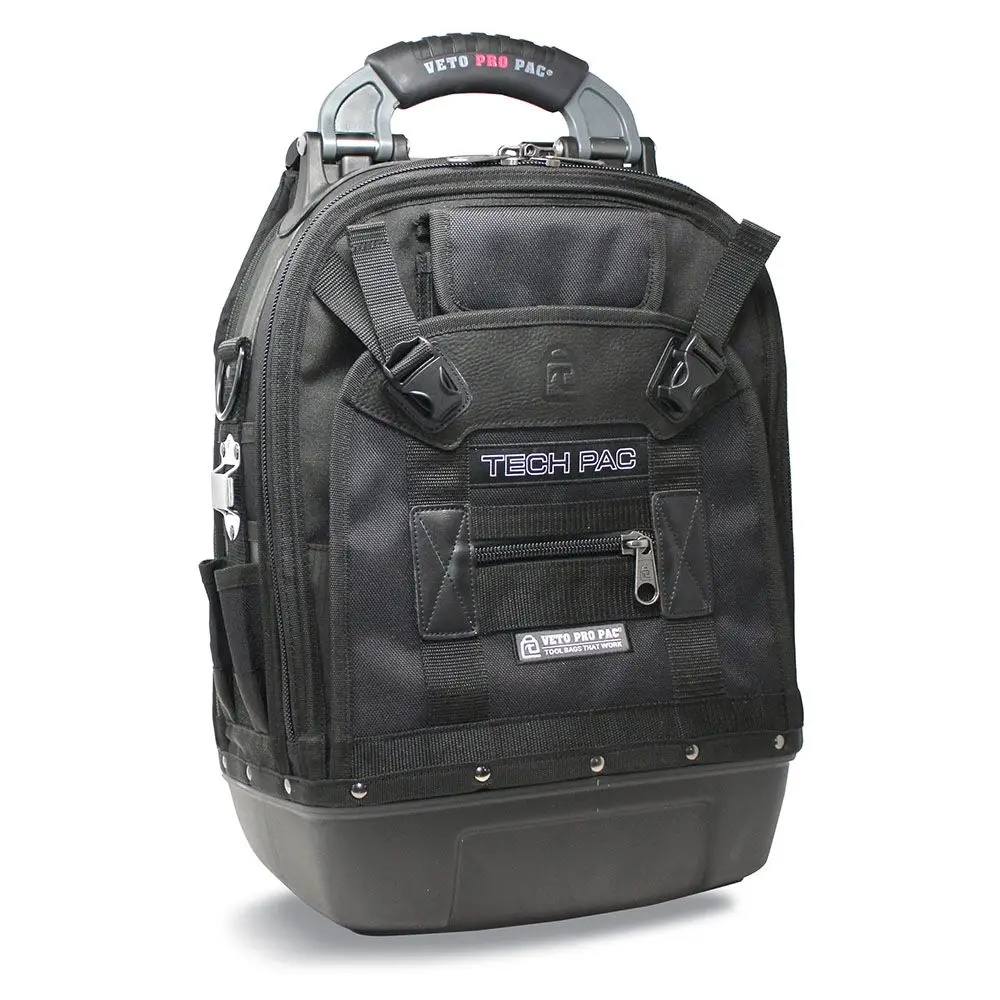 VETO 250x360x460mm TECH PAC Tool Backpack - Black VETOTECHPACBLACK