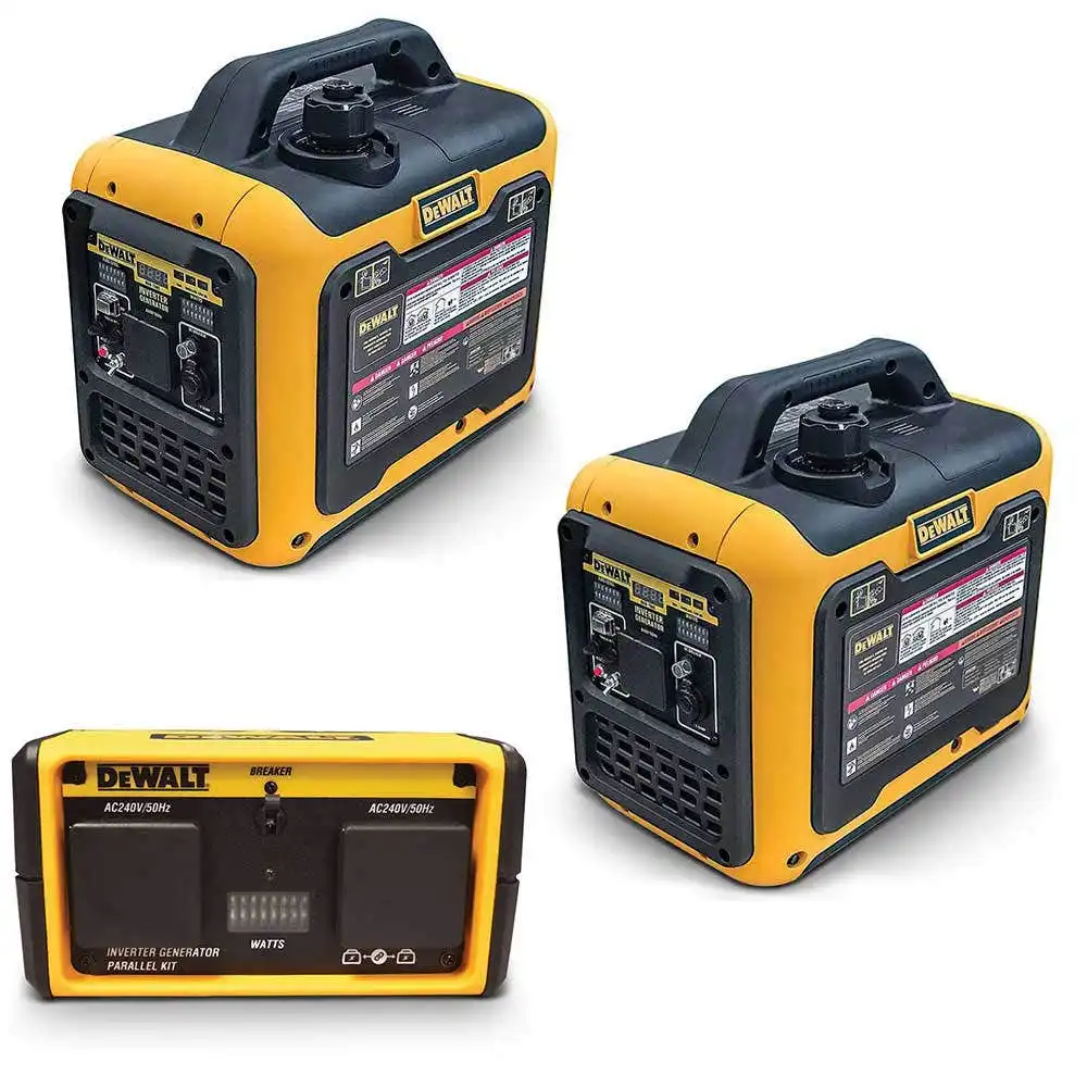 DEWALT 2200W IP44 Inverter Generator w. Parallel Box Unit Kit TTKIT791