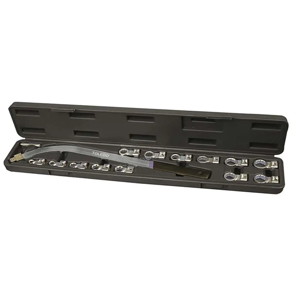 TOLEDO 12-19mm Drive Pulley Adaptor Spanner Set - 15 Piece 304047