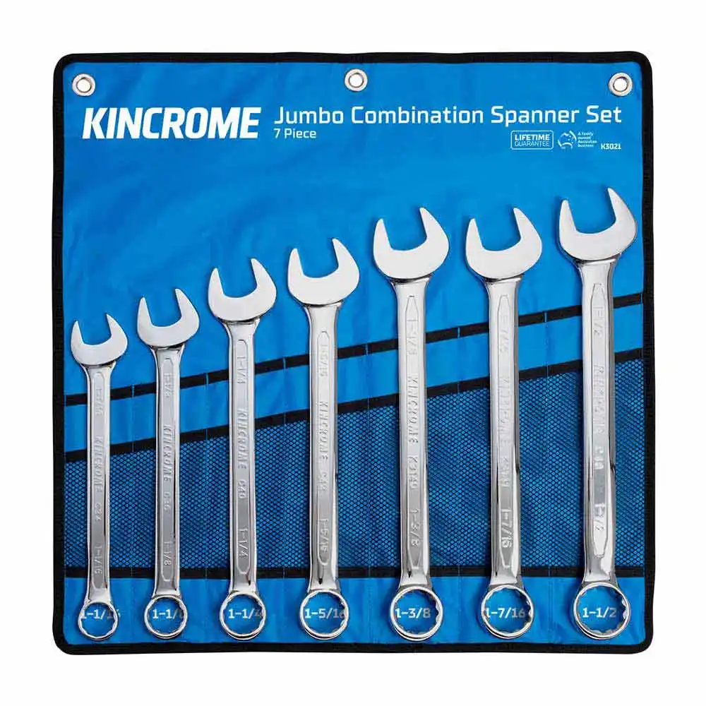 KINCROME 7 Piece Jumbo Combination Spanner Set - Imperial K3021