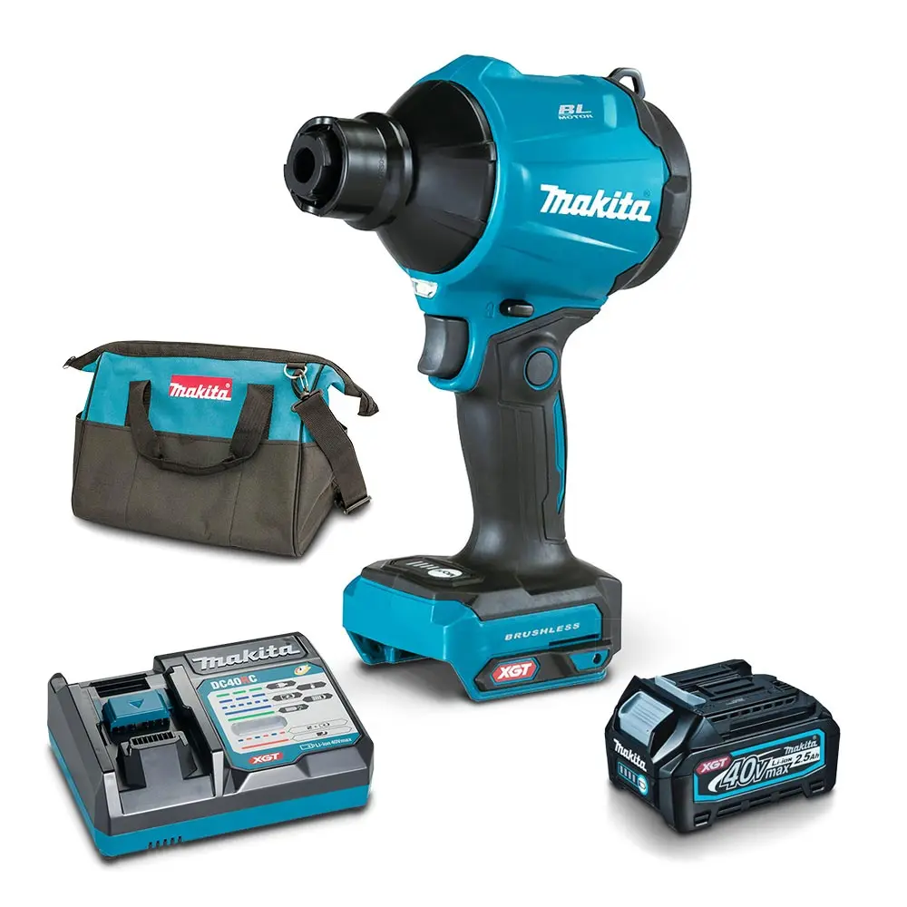 MAKITA 40V Max XGT Brushless 1 x 2.5Ah Dust Blower Kit AS001GD101