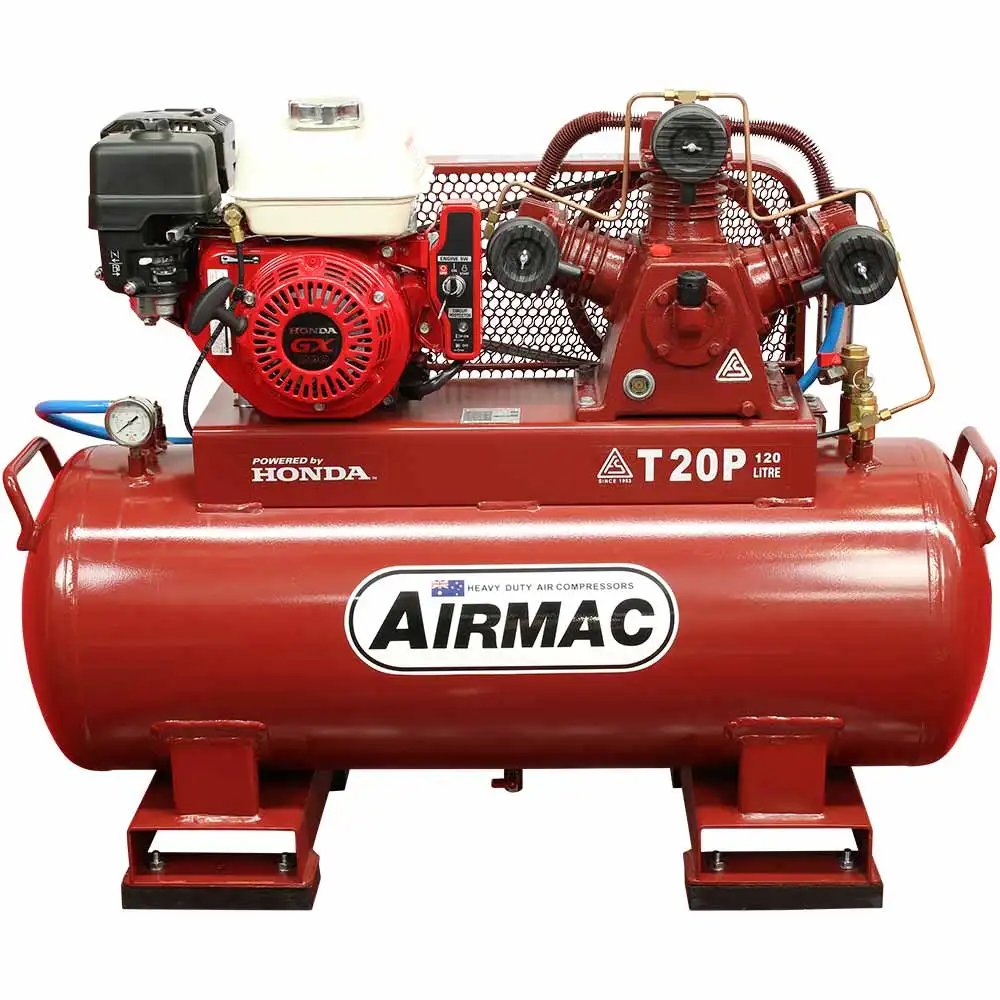 AIRMAC 6.5h 120l 320 L/Min Honda Electric Start Air Compressor AM T20P-120L ES