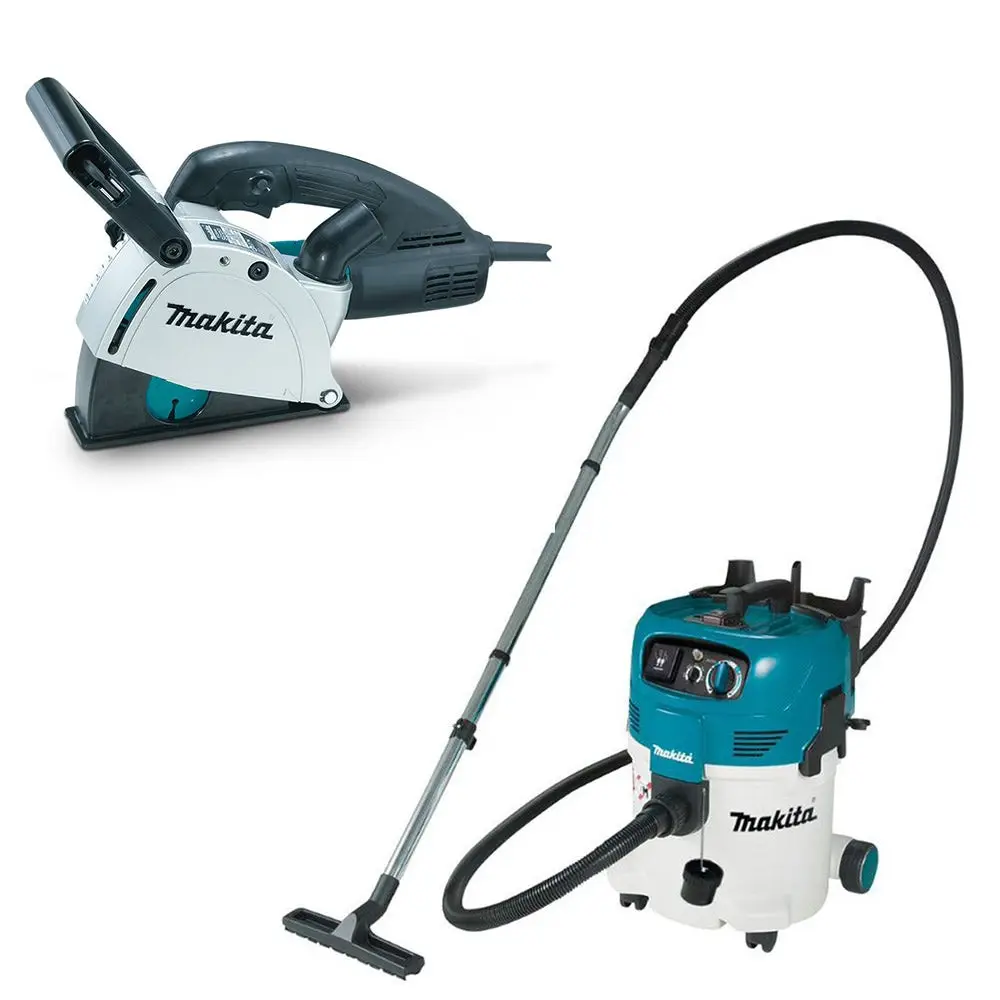 MAKITA 125mm Wall Chaser & 240V M-Class Dust Extraction Combo Kit SG1251J-VC30MX1