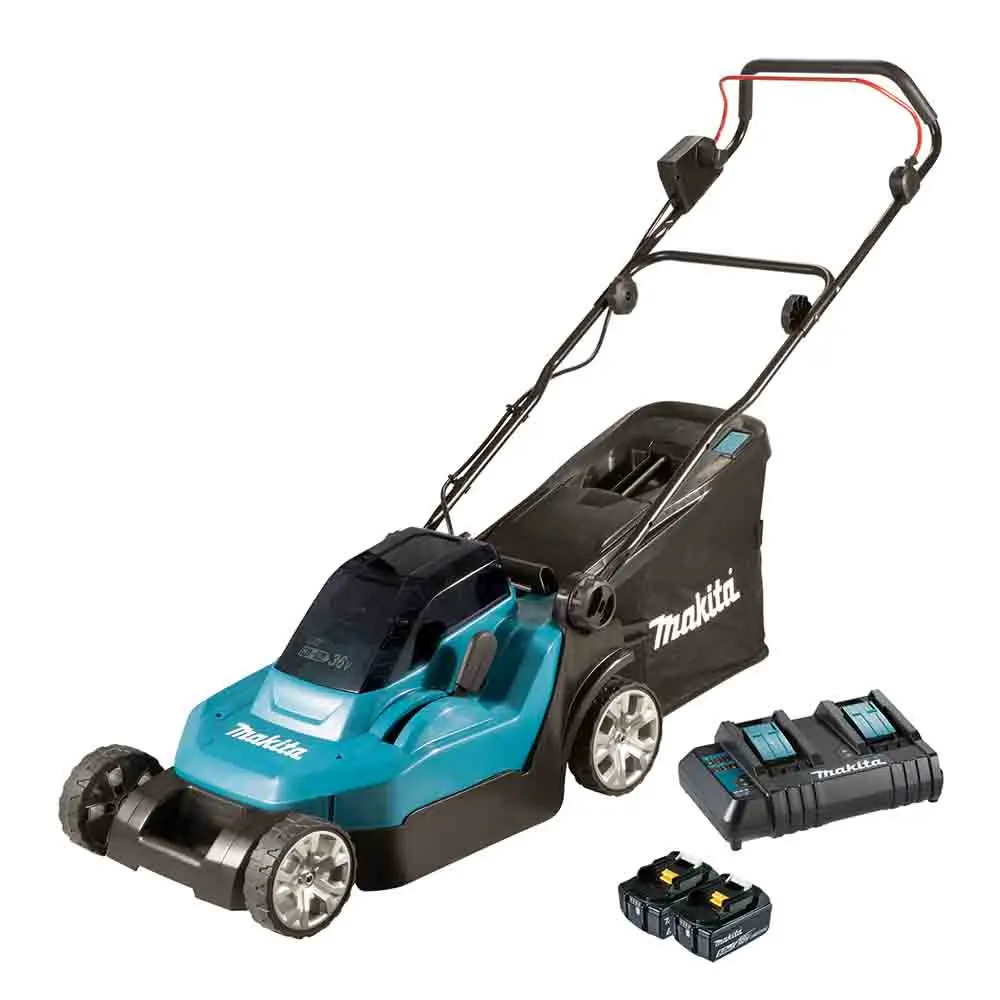 MAKITA 18Vx2 2 x 5.0Ah 380mm Lawn Mower Kit DLM382CT2