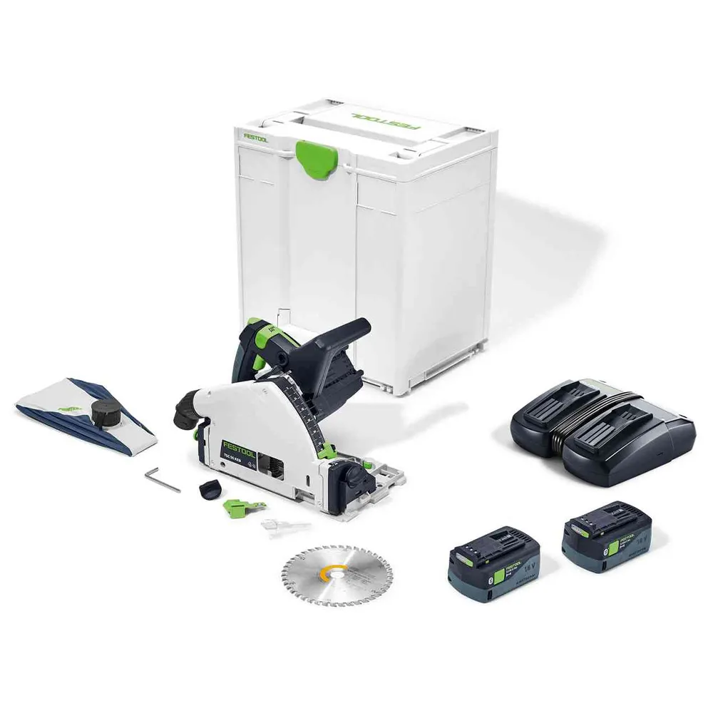 FESTOOL TSC 55K 18V 160mm Cordless Plunge Saw 5.0 Ah XL Set in Systainer 577345