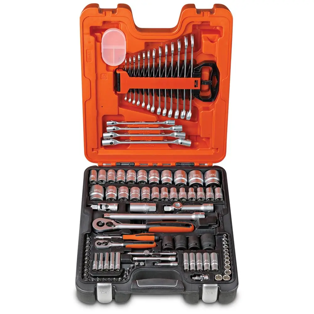 BAHCO 106 Piece X 1/2INCH Drive Metric/SAE Socket & Spanner Set S106