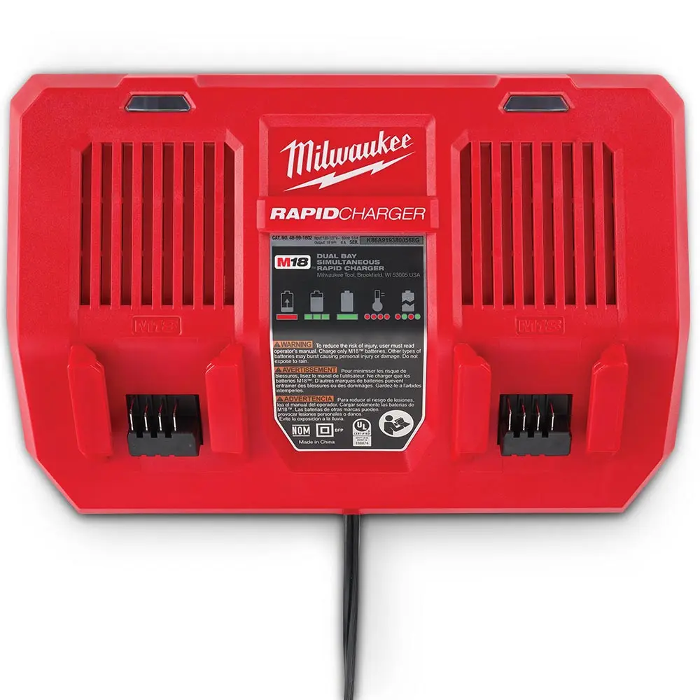 MILWAUKEE 18V Dual Bay Simultaneous Rapid Charger M18DFC