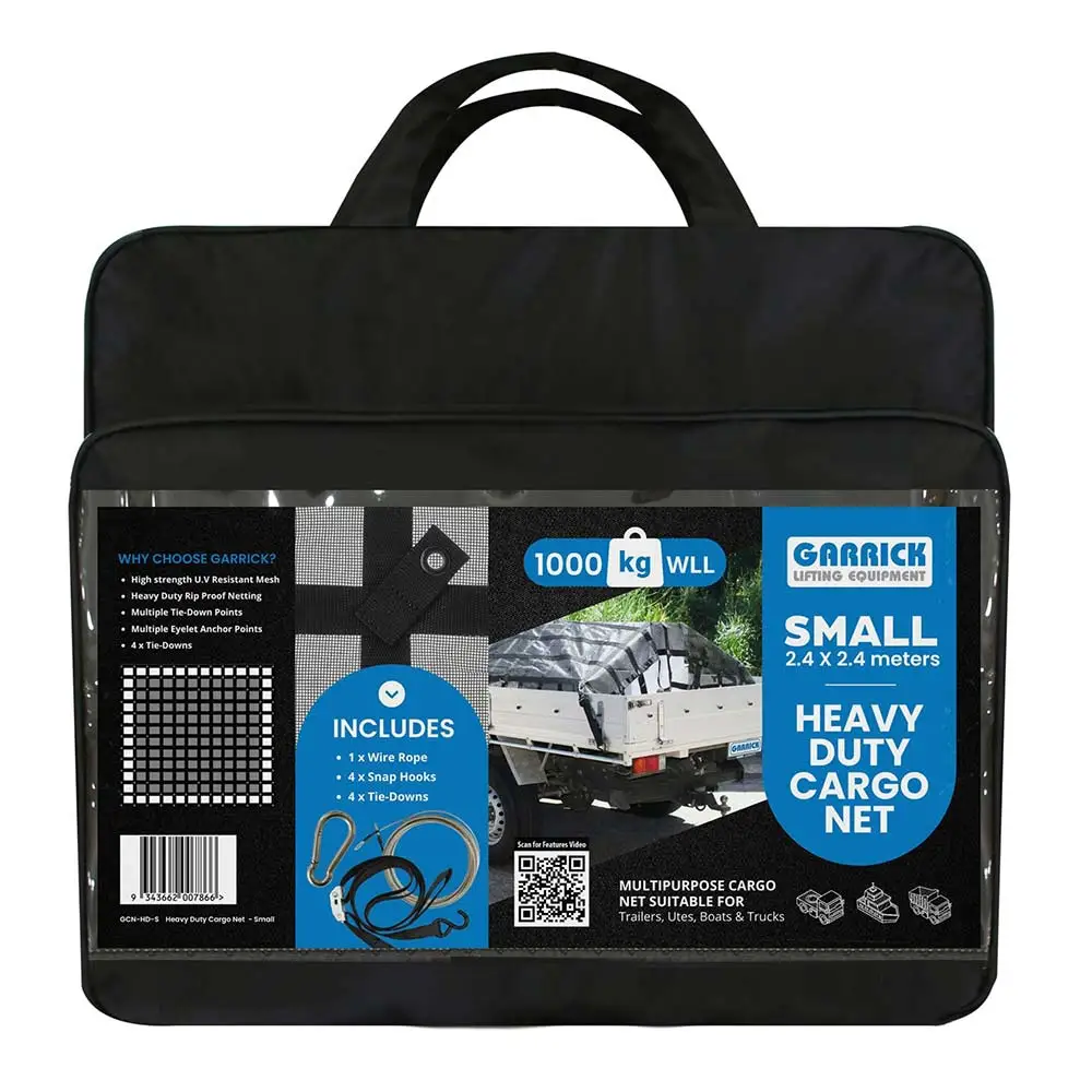 GARRICK 10004g 2.4 x 2.4m Heavy Duty Cargo Net Small GCN-S