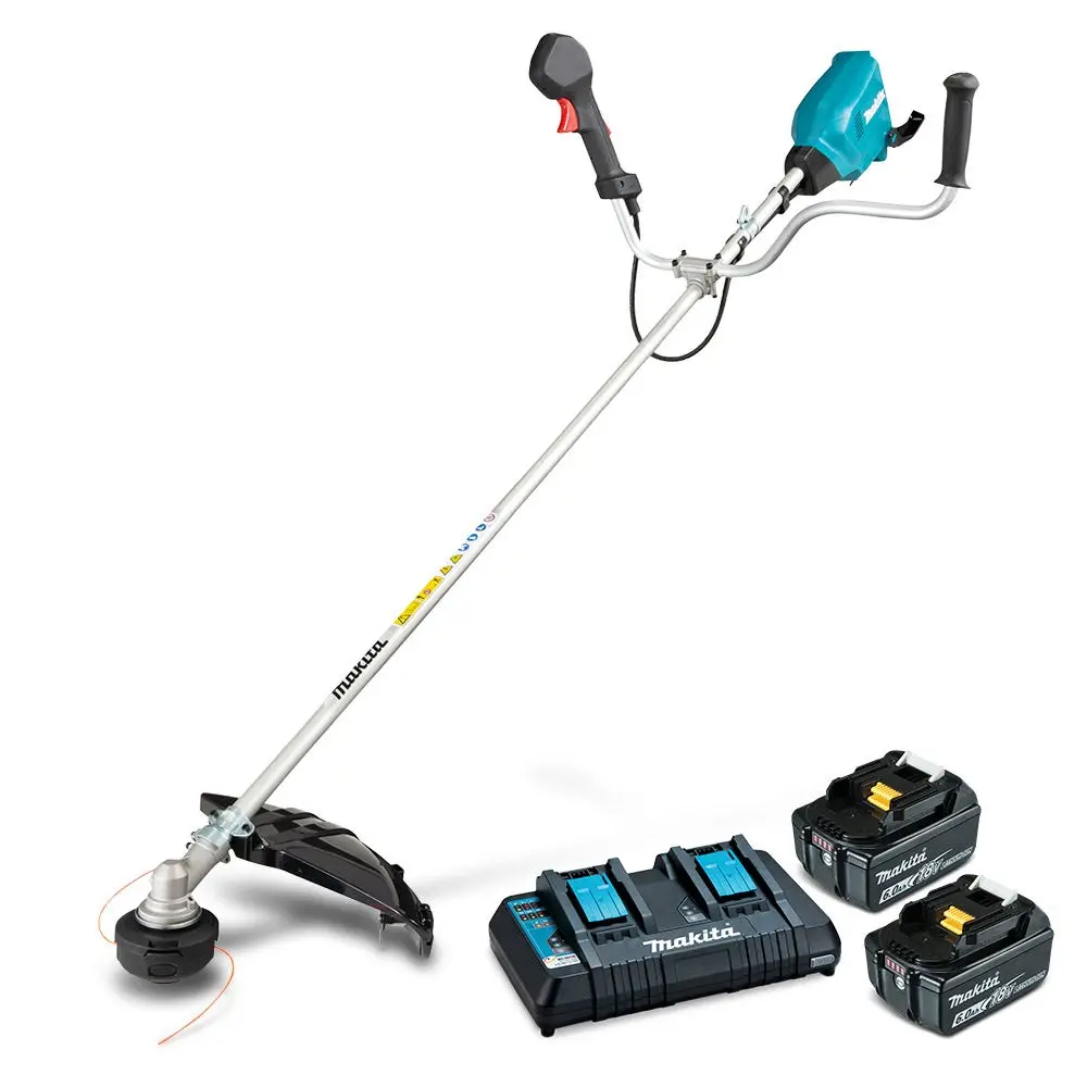 MAKITA 18Vx2 Brushless 2 x 6.0Ah U-Handle Line Trimmer Kit DUR369APG2